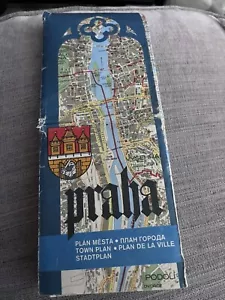 1979 Map Of Prague Czechoslovakia - Picture 1 of 2