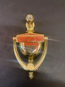 Vintage verkauft Messing Türklopfer mit Guckloch - Bild 1 von 5
