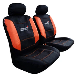 Pair Embroidery Racing Waterproof Canvas Car Seat Covers For Mazda BT 50 BT-50 - Picture 1 of 1