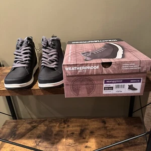 Weatherproof Men's Logjam Memory Foam Sneaker Men's Boots DArk GRAY Size 10 - Picture 1 of 11