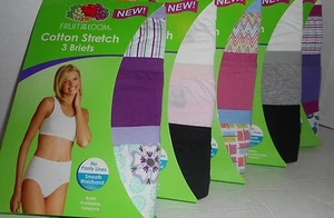 Neu mit Etikett Fruit of the Loom Damen-Slips Baumwolle Stretch 3 Größen 6, 7 - Bild 1 von 3