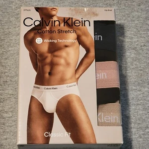 Calvin Klein 3 Pack Hip Brief Mens XL Moisture Wicking Cotton Stretch Underwear - Picture 1 of 6