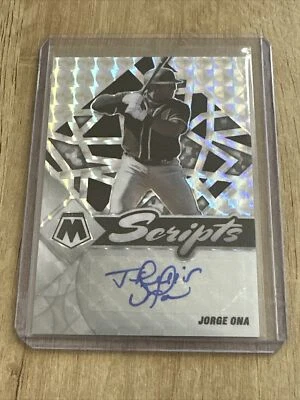 2022 Panini Mosaic Scripts JORGE Ona Silver Mosaic Prizm AUTO #SC-JO Padres  - Image 1 of 2