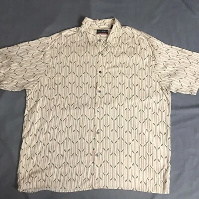 Camisa de Boda VIVA TROPICAL JOHN HENRY Para Hombre XL Bronceada Con Botones Manga Corta Usada en Excelente Condición Foto 1 de 4