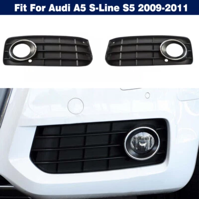 Cubierta de luz antiniebla delantera izquierda derecha bisel embellecedor para Audi A5 S-Line S5 2009-11 Foto 1 de 4