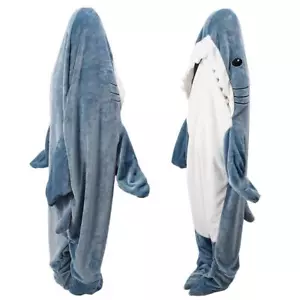 Shark Blanket, Wearable Hoodie Flannel Pajamas 2024 HOT08 - Picture 1 of 19