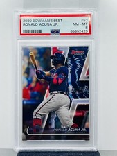 2020 BOWMAN'S BEST  #53 RONALD ACUNA JR. BRAVES PSA 8 PRISTINE MINT TOPPS CHROME