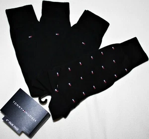 TOMMY HILFIGER 4 Pack Socks 4 Pairs Men's Dress Socks Black NWT - Picture 1 of 1