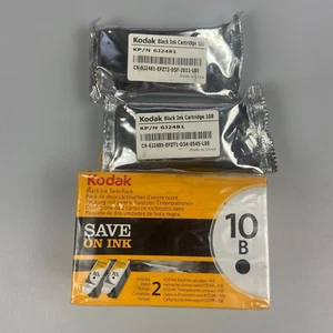 ¡Paquete de 3 cartuchos de tinta negra Kodak 10B genuinos! - Imagen 1 de 2