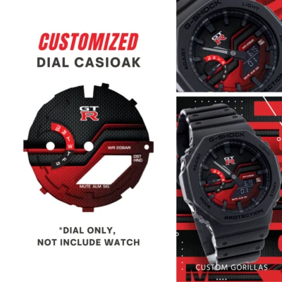 Dial G Shock GA 2100 con logotipo personalizado diseño GTR Foto 1 de 4