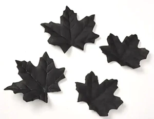 100 Stk Blätter 8cm schwarz Deko Set Herbstdeko Herbstlaub Halloween Herbstlaub - Picture 1 of 2