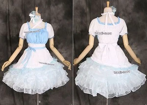 M-3189 Fairy Prinzessin Organza blau weiß Gothic Lolita Cosplay Kleid Kostüm - Bild 1 von 12