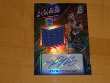 2016-17 Spectra Rising Stars Silver Prizm Auto Jersey #7 Patrick McCaw 136/199