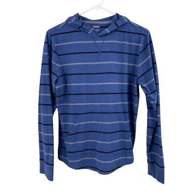 Camiseta con Capucha Sonoma Jóvenes Niños Azul Gris Rayas Talla XL Bolsillo Frontal Manga Larga Foto 1 de 4