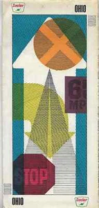 1968 Sinclair Gas Service Station Ohio Road Map - Picture 1 of 2