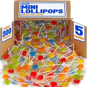 Bulk Lollipops 5lbs – Fruit Flavored, Individually Wrapped, Perfect for Parties - Picture 1 of 6