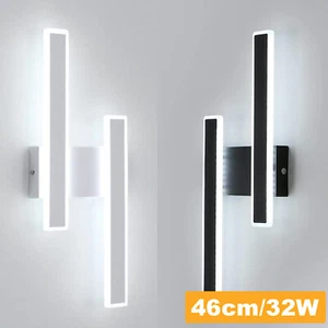 32W Applique LED Moderna Lampada da Parete 6500K Interni Soggiorno Cucina 46cm - Foto 1 di 20