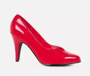 Zapatos de tacón alto de aguja rojos brillantes para hombre Drag Queen en mujeres tallas grandes 13 14 - Imagen 1 de 5