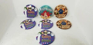 Lot 7 Disney Pins - Ariel's Grotto, Chip 'n Dale Breakfast, 2004 Goofy's Kitchen - Picture 1 of 10