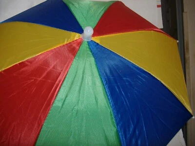 UMBRELLA HAT RED, GREEN,BLUE,YELLOW  GOOD IN SUN & RAIN - Image 1 of 3