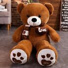 80cm Big Teddy Bear Stuffed Soft Plush Animal Toys Valentine Birthday Kids Gifts