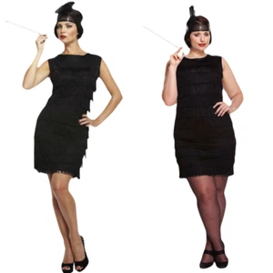 Para mujeres Damas Flapper Años 1920 Gatsby Charleston Disfraz Elegante Vestido Accesorio Reino Unido - Imagen 1 de 2