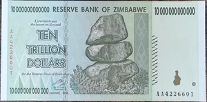 Billet 10.000.000.000.000 Dollars ZIMBABWE 2008 Neuf - 10 Trillion - UNC - Imagen 1 de 3