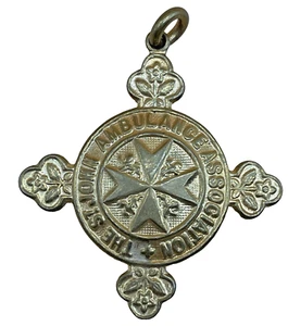Ambulance Association Goldmedaille The John Ribbon graviert London vergoldet St John - Bild 1 von 8