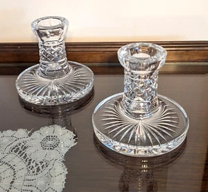 Paar Waterford Alana Kristallklar 2 Einzellichter Kerzenständer Kerzenhalter - Bild 1 von 8