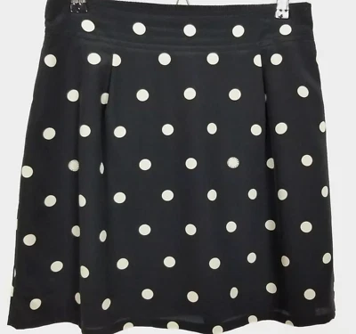 Falda de seda a lunares Marc by Marc Jacobs para mujer talla 6 negra blanca Foto 1 de 3