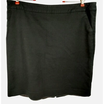 Falda lápiz Merona para mujer 18 negra hasta la rodilla totalmente forrada con bolsillos Foto 1 de 4