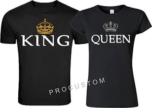 King and Queen Couple matching funny cute T-Shirts S-4XL - Imagen 1 de 10