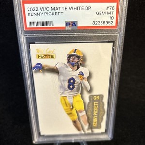 PSA 10 GEM MINT 2022 WILD CARD MATTE WHITE KENNY PICKETT RC TOUGH TOUGH CARD