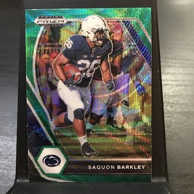 Saquon Barkley Green Wave Prizm 2021 Panini Draft Picks #88 Penn State Giants  - Image 1 of 2