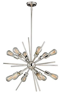 James Allan VXCH95715 Sean 12 Light 28"W Sputnik Chandelier - Nickel - Picture 1 of 2