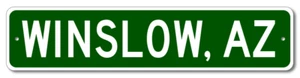 Winslow, Arizona Metal Wall Decor City Limit Sign - Aluminum - Picture 1 of 1