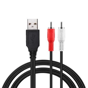 USB to RCA Cable, RCA Audio Aux Cable, USB 2.0 Male to 2 RCA Male Video AV A/... - Picture 1 of 6