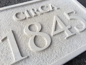 12"/8" Relief graviert Sandstein Hausschild tief graviert nach Ihren Wünschen - Bild 1 von 9