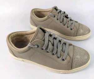 Ugg Beige Leather Trainers Uk 4.5 - Picture 1 of 4