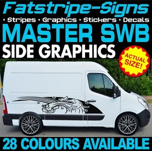 passend für RENAULT MASTER SWB L1 GRAFIK AUFKLEBER STREIFEN DECALS DAY VAN CAMPER - Bild 1 von 2