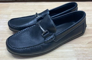 FLORSHEIM Mens 5.5D Flexible Air Channel Black Driving Slip On Loafers Spain - Picture 1 of 13