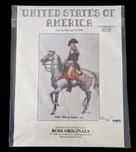 NEW Ross Originals Cross Stitch Pattern United States of America DMC & Anchor - Picture 1 of 1