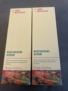 2 Pz Buone Molecole Niacinamide Siero 75,ml 2,5 Oz 10% Niacinamide - Foto 1 di 3