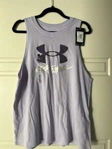 Womens Under Armour Live Sport Style Singlet Tank Top Lilac Size Medium - Picture 1 of 6