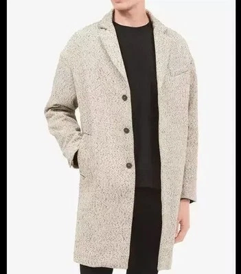 Abrigo CALVIN‎ KLEIN JEANS Para Hombre Crombie Abrigo De Gran Tamaño Talla Grande Corteza de Cedro Nuevo Con Etiquetas  Foto 1 de 4