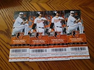 Padres vs Baltimore Orioles X4 Lot Ticket Stubs 21. Juni 2016 Derek Norris HR MLB - Bild 1 von 2