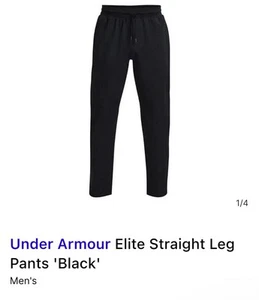New Under Armour Elite Pants Black Men's Size Large 1372614-001 - Picture 1 of 6