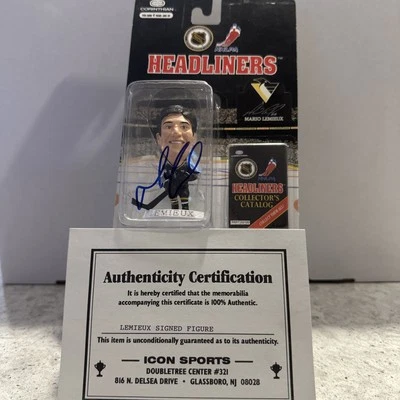 Mario Lemieux Autograph Corinthian 1996 Headliner NHL Pittsburgh Penguins w/ COA - Image 1 of 4