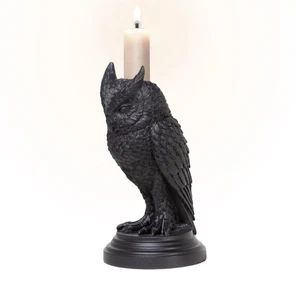 Owl Candle Holder Alchemy Gothic Owl of Astrontiel Candlestick Holder - Picture 1 of 3