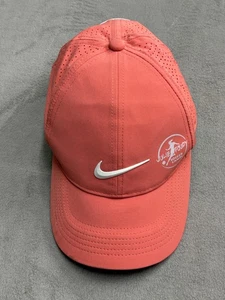 Julie Foudy Soccer Camps Hat Cap Strap Back Mens Pink Nike Dri Fit Lightweight - Picture 1 of 6